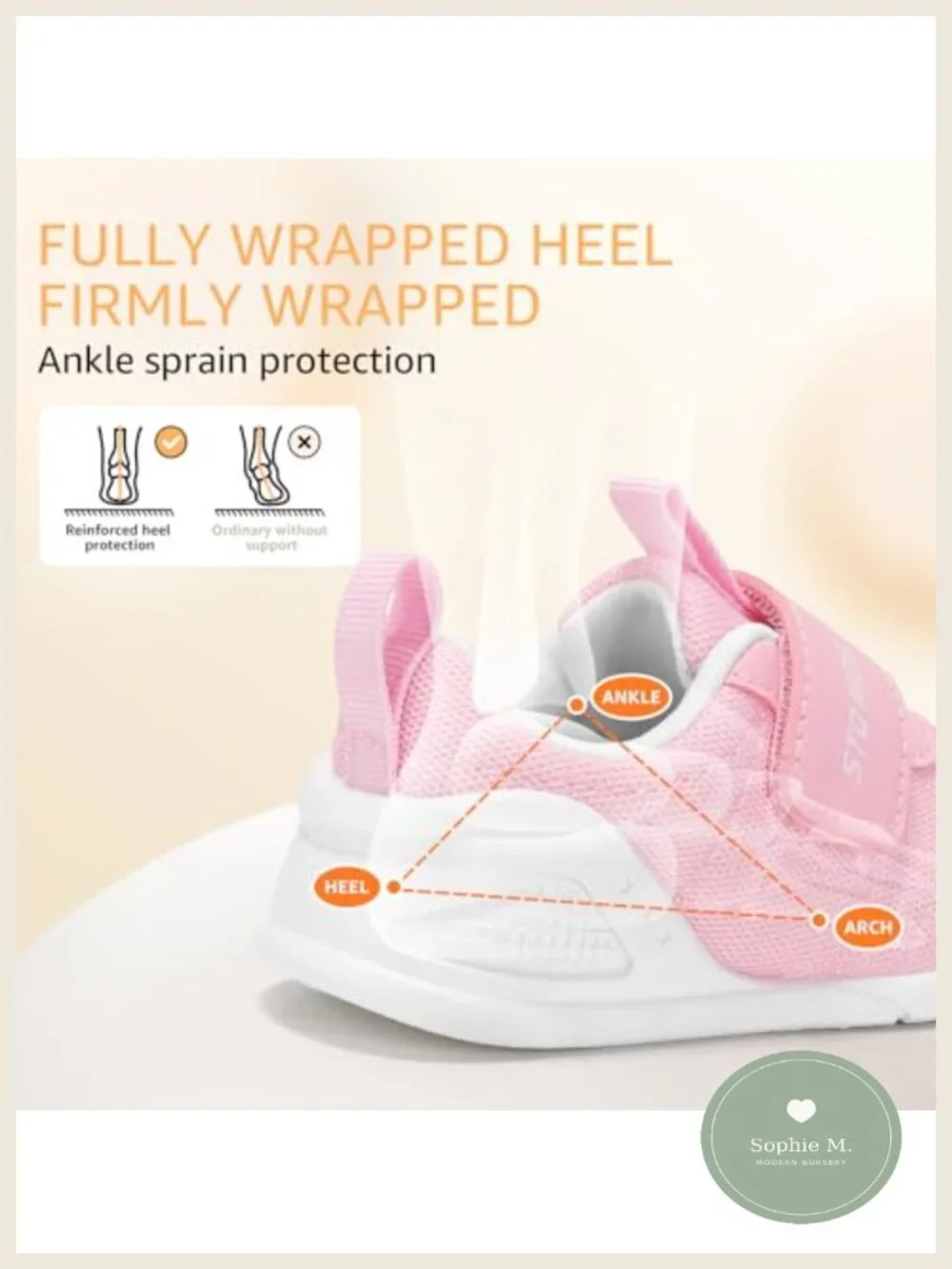 Toddler First Walker Sneakers Wide Toe Box Barefoot Non-Slip Baby Shoes